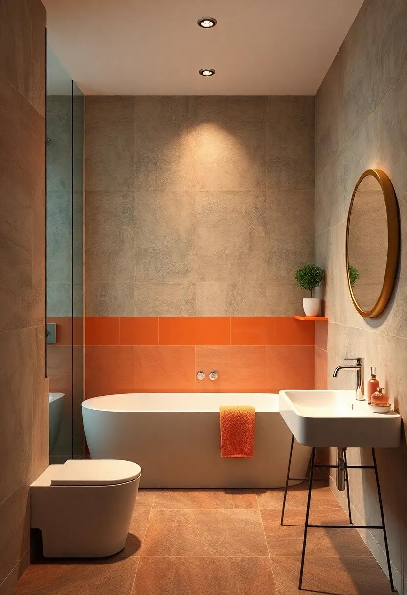 bold ‌Colored⁢ tiles on One Wall to Create‍ an Accent Feature