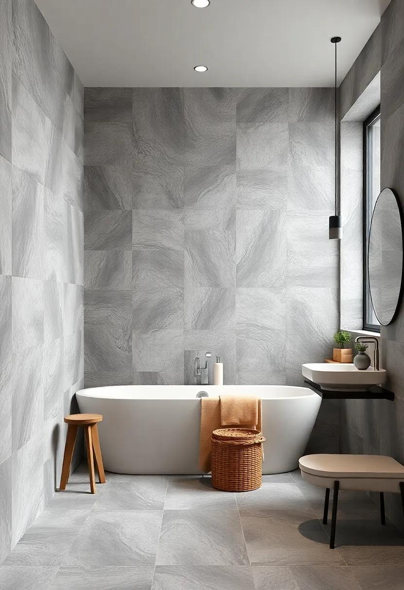 Monochromatic‌ Tiles with Varied Shades ‍to ⁢Add Sophistication