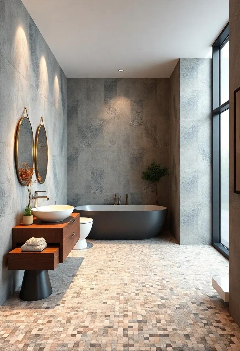 Small⁣ Mosaic Tiles in Gradient​ Shades to Add Visual Depth