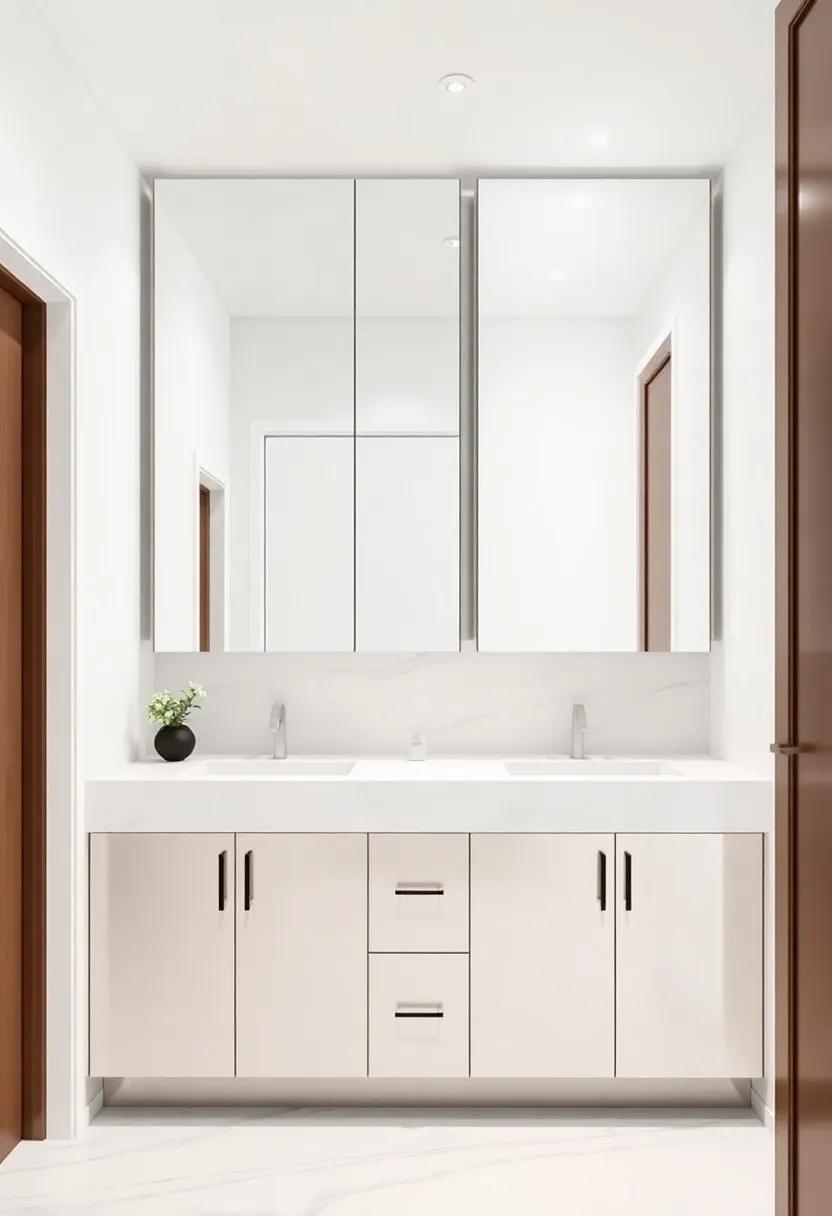 Architectural Statements: Bold Mirrored Cabinet Designs that Capture⁢ Attention