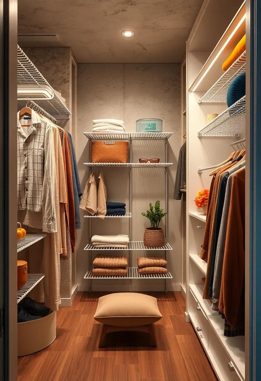 Adjustable wire racks utilize narrow spaces and help air out delicate items, adding functionality ​without bulk