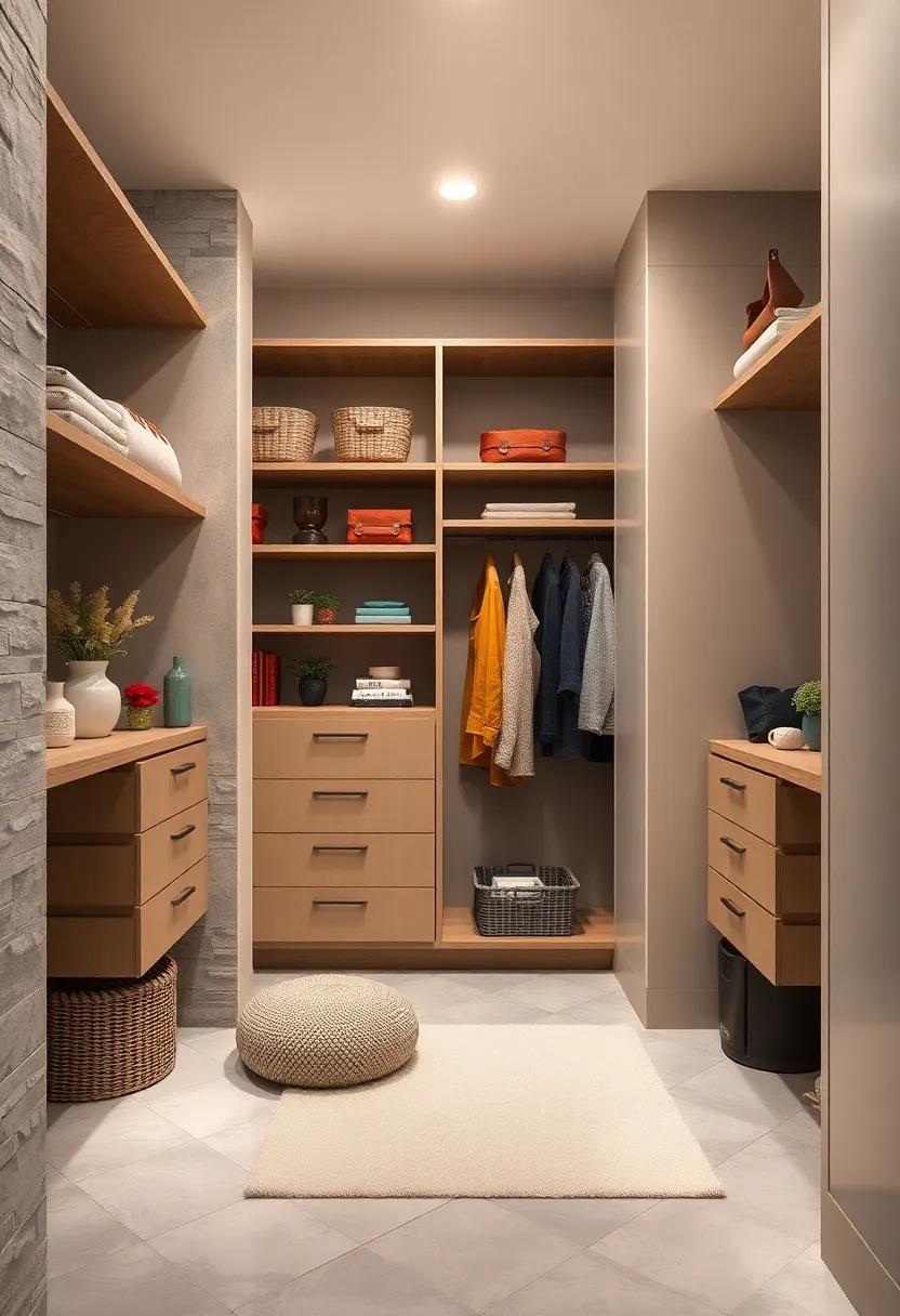 A combination of open shelving and concealed drawers ‍offers‍ flexible storage‌ options while maintaining a clean, streamlined look