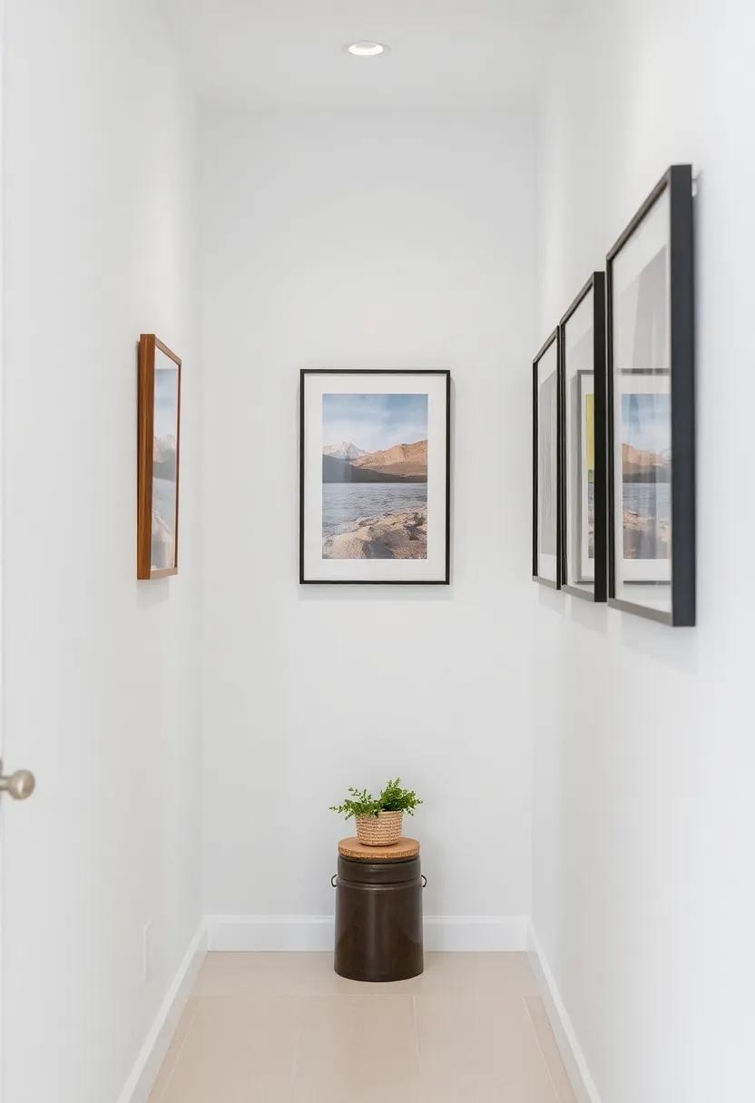 Merge art and photography by​ framing your favorite prints alongside your own photos, ‌adding depth and creativity to your small space
