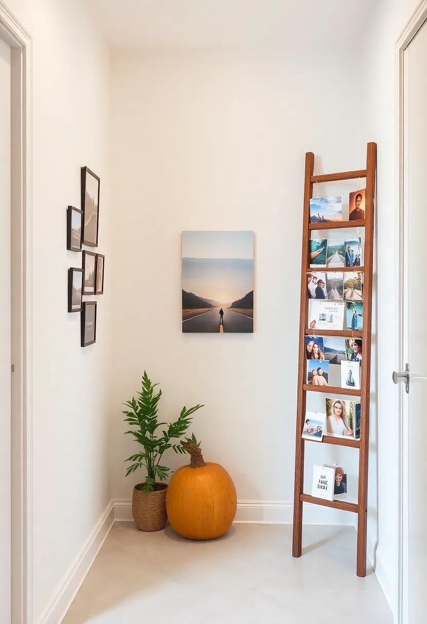 Personalize your ⁤space with a DIY photo ladder, creatively ⁢hanging images and notes​ that can easily be refreshed as seasons change