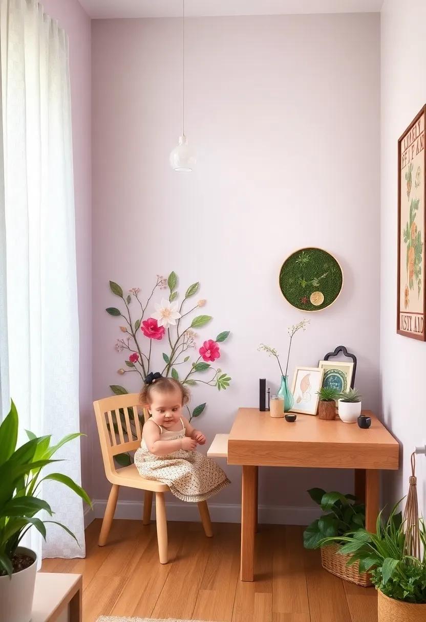Secret Garden Escape: Inspired by floral beauty, ⁢this tranquil space includes a ⁤compact art nook ⁢where children can‌ create their own nature-inspired pieces‌ while surrounded‍ by greenery and blooms