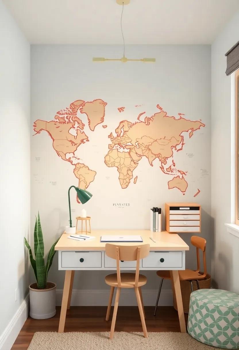 Adventure Awaits: The adventurer's ‍room is equipped with a transforming workspace that ⁤shifts from ⁣a play area to an art station with a snap,⁤ incorporating a map-themed mural to inspire ‌exploration and creativity