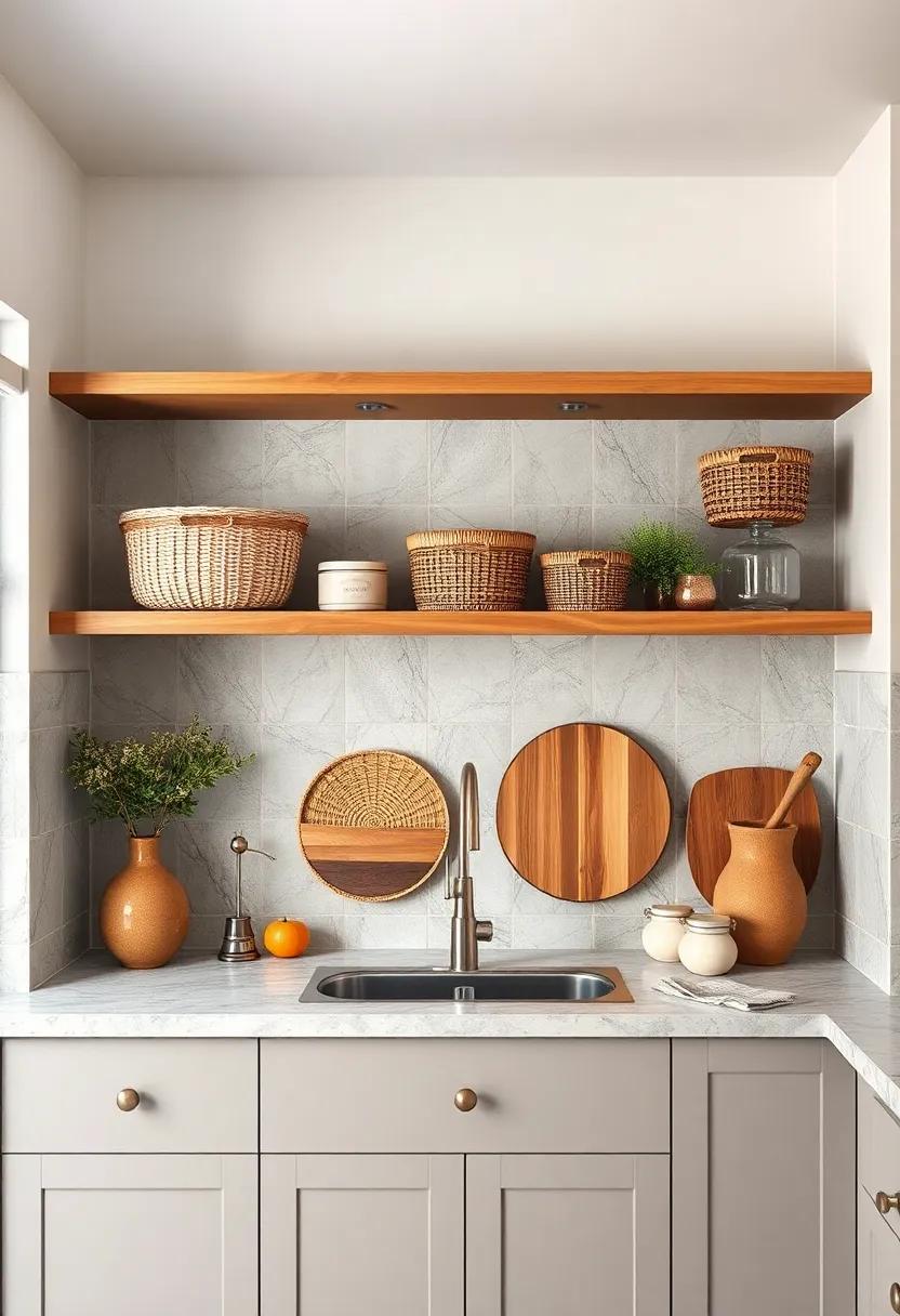 Open Shelves ⁤Featuring Handcrafted Baskets And Storage Containers To Blend ⁤Practicality ⁤With ​Artisanal Appeal
