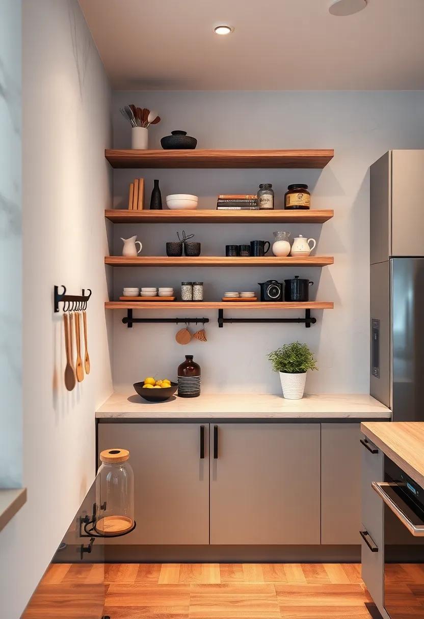 Shelves​ Designed‌ with Integrated ​Hooks ⁤And Rods‍ To Hang Utensils ‍And Mugs enhancing‌ Kitchen⁢ Efficiency