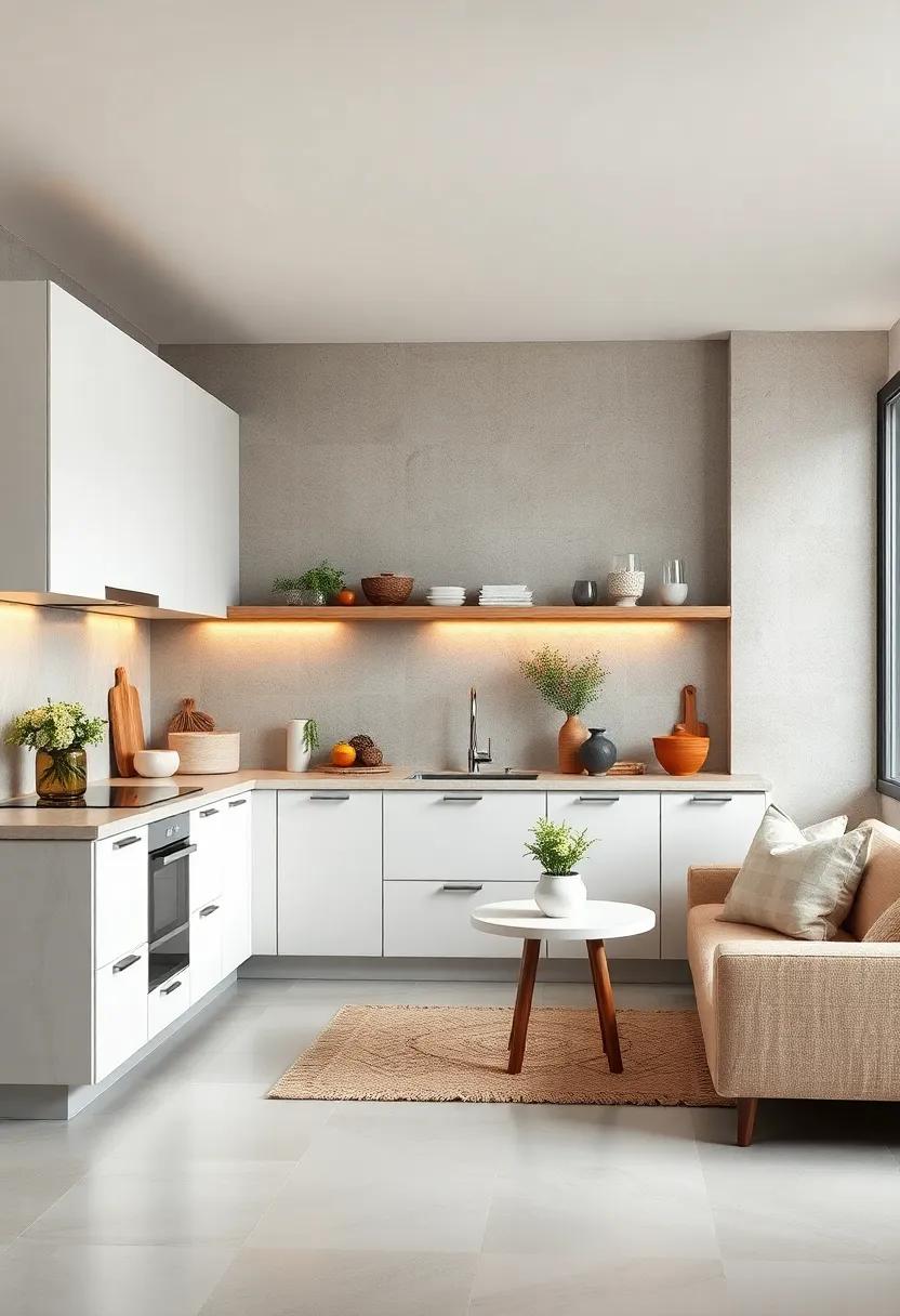 Sleek Cabinet Designs That Blend Seamlessly with Small L-Shaped Kitchen layouts