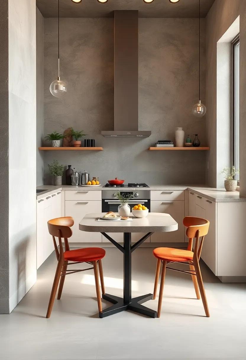 Elegant foldable Tables With Rounded Edges Softening‌ Sharp Corners for Safer Kitchen Use