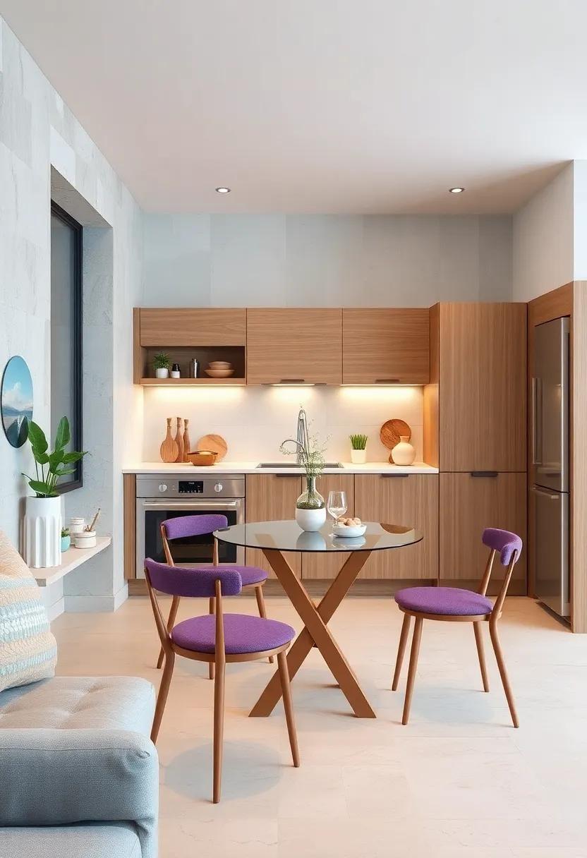 Glass Top Foldable Tables Adding Elegance and a⁣ Feeling of Openness to Limited Kitchen Areas