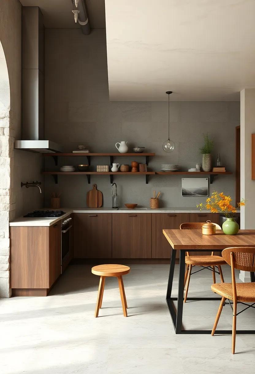 Industrial style Foldable ⁣Tables merging ​raw Materials and Practicality in Contemporary ⁢Small‌ Kitchens