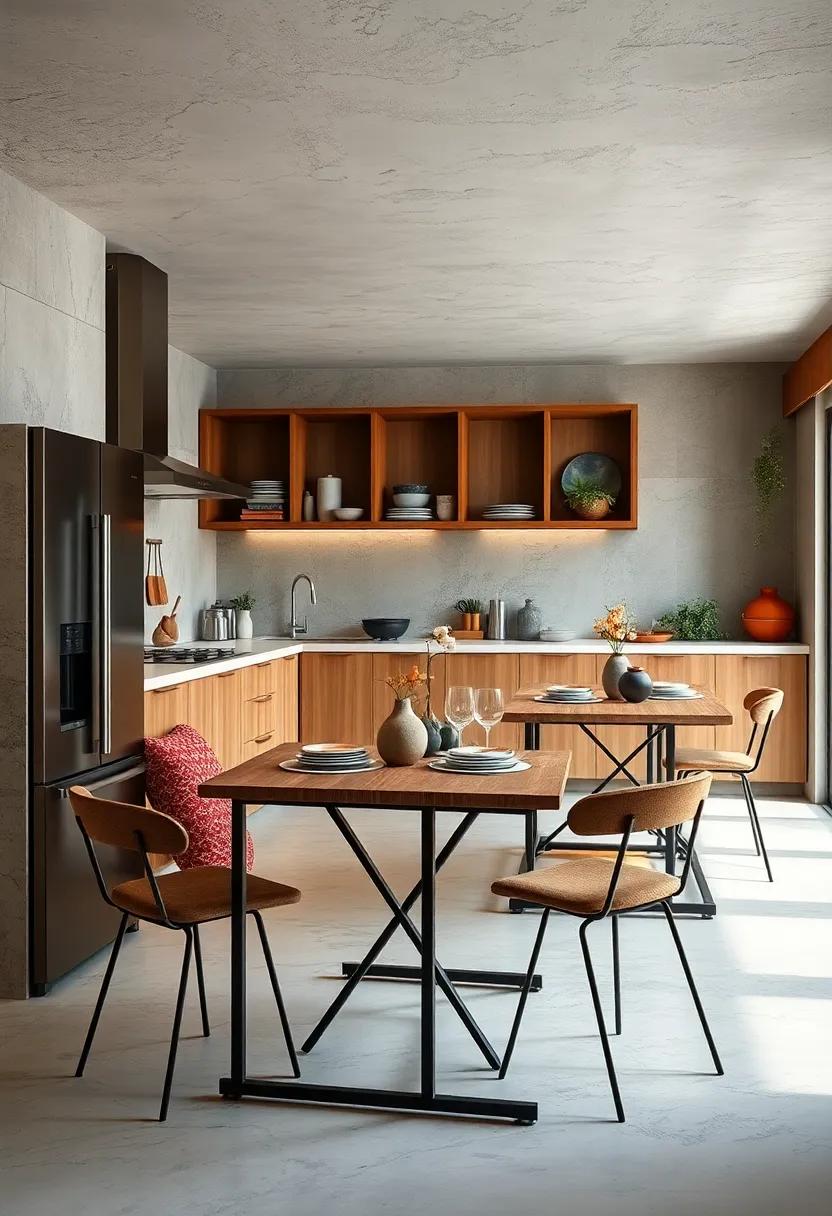 Lightweight Metal Frame Foldable Tables Offering Durability⁢ and Mobility​ for Dynamic Kitchen Layouts