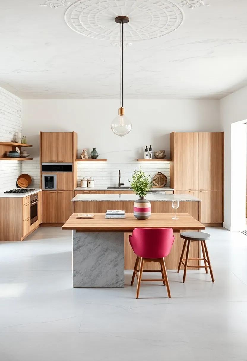 Space-smart Foldable Tables Designed as Multi-Purpose Islands in Small Open-Concept Kitchens