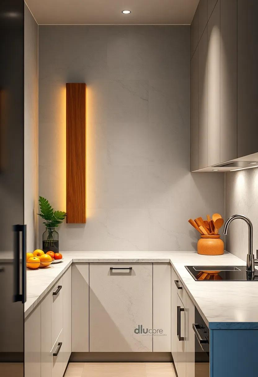 Compact ⁢Kitchen Corners Transformed By ⁢Vertical Magnetic Knife Strips Creating Functional Beauty