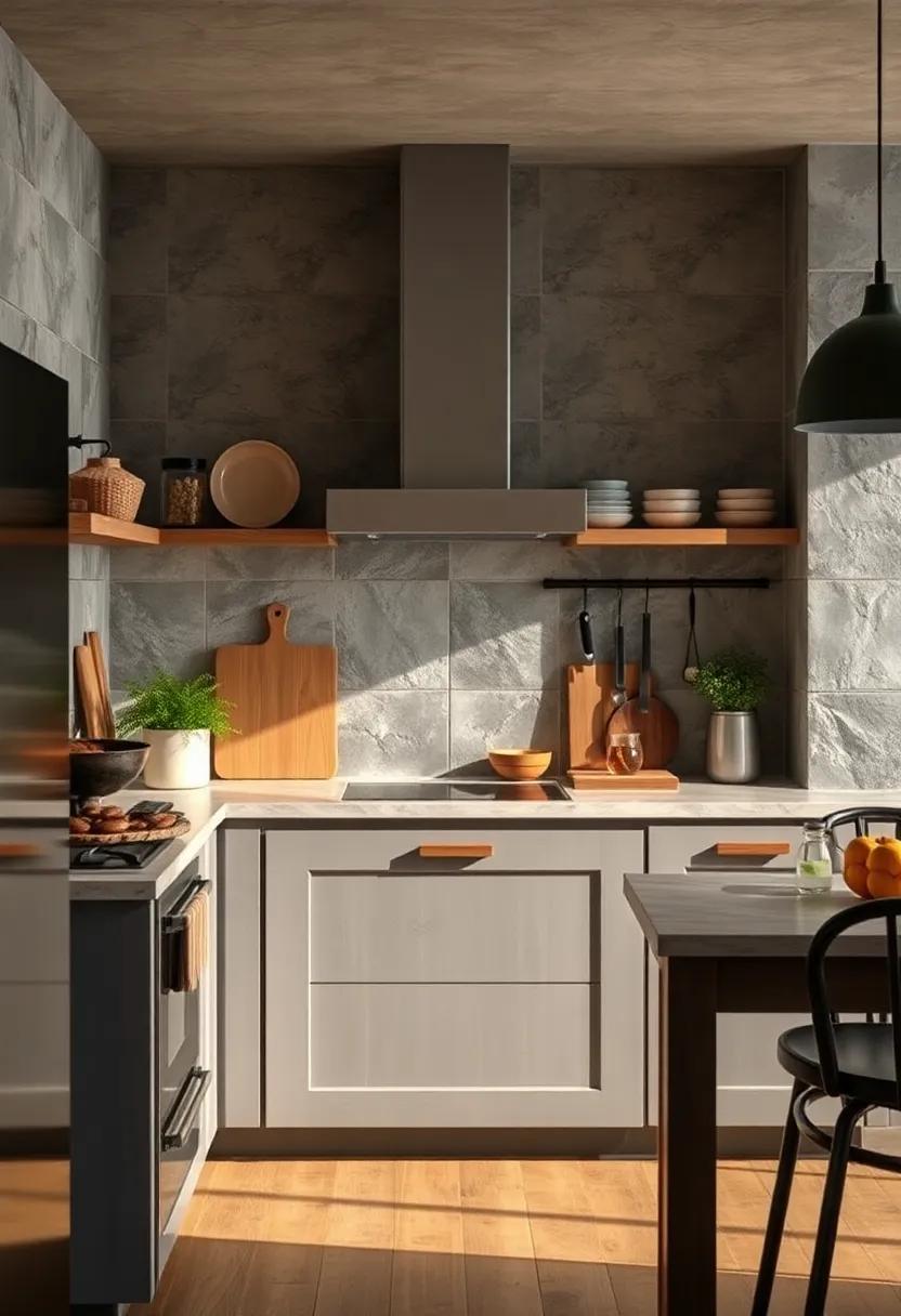 Rustic Kitchen Setting Featuring Wooden Magnetic Knife Strips​ Blending Tradition With Modern Utility