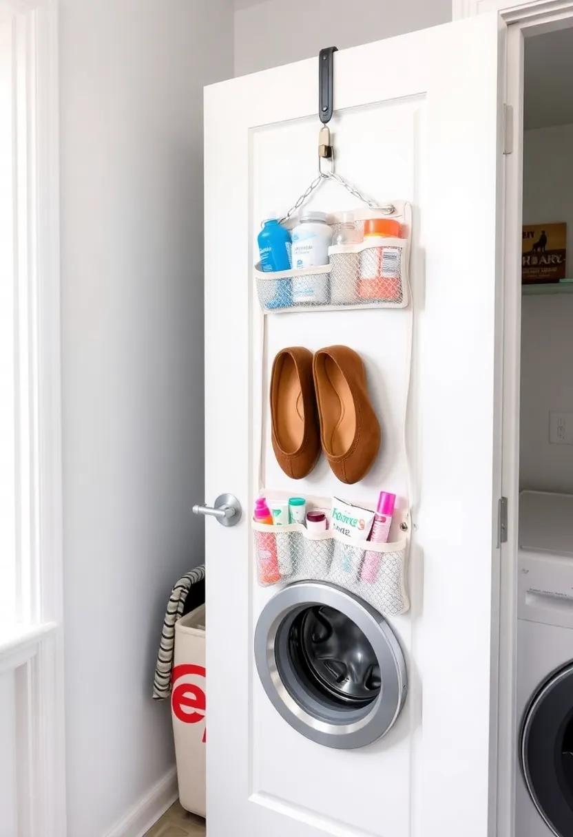 Over-the-Door ⁢Shoe Organizer: ⁣Repurpose a shoe organizer‌ to⁢ neatly store laundry essentials like lint⁢ rollers, stain removers, and small cleaning supplies while⁤ keeping them out of sight