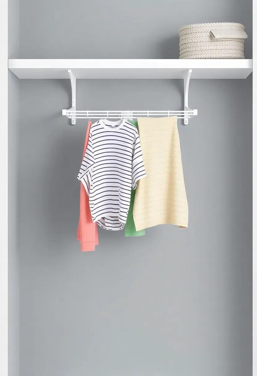 Fold-Up Hanging Drying Rack: Install a fold-up wall ⁤drying rack ⁢for ⁢items that ⁤need drying indoors, keeping‍ them off furniture and optimizing your room's layout
