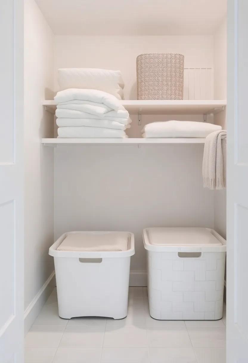 Under-Bed​ Storage: Repurpose under-bed storage⁤ containers for​ bulky items⁢ like‍ linens or comforters, creating ⁢additional space in your laundry area