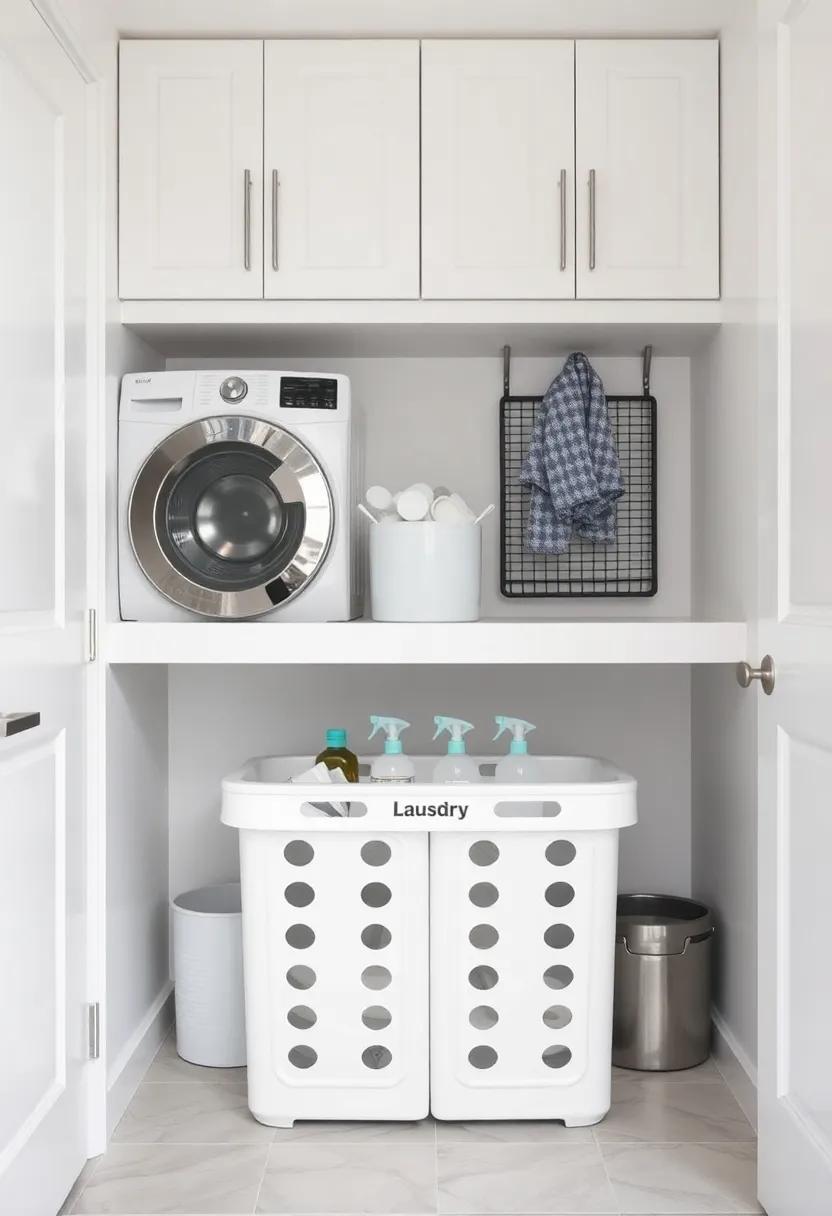 Caddy‍ for⁤ Small⁣ Supplies: use ⁣a portable⁣ caddy to ⁤store ​small ⁢laundry items. This​ easy-to-carry ⁢solution can be moved‍ around as needed