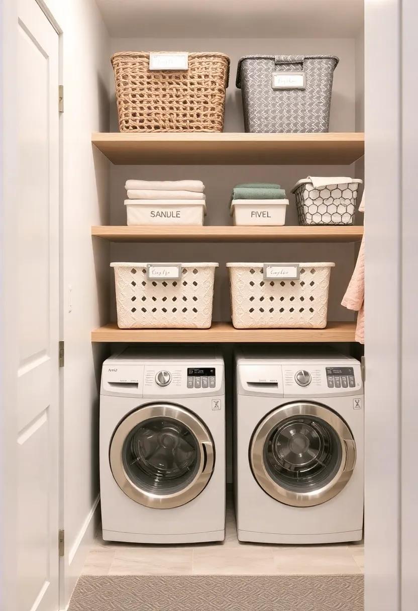 Labelled Storage Boxes: Label ⁣storage boxes⁤ that can hold ⁢seasonal⁤ items or spare ‌linens, which can⁢ be stacked neatly on ⁣shelves, creating a ⁢visually appealing system