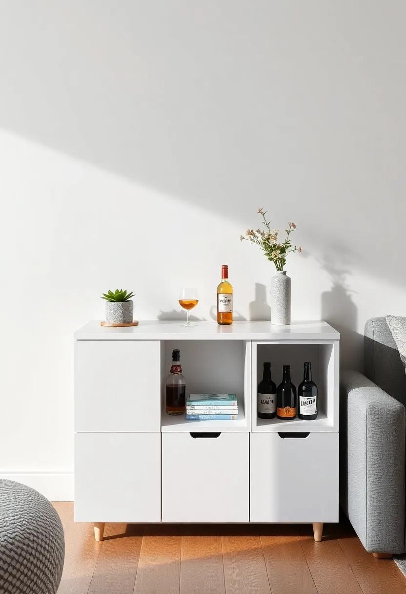 Clever⁤ End Table ​Bar: Opt ‌for an end table ⁤that doubles as a⁢ mini bar, allowing⁢ convenient access⁣ to your ⁢drinks‍ within⁣ arm's ​reach