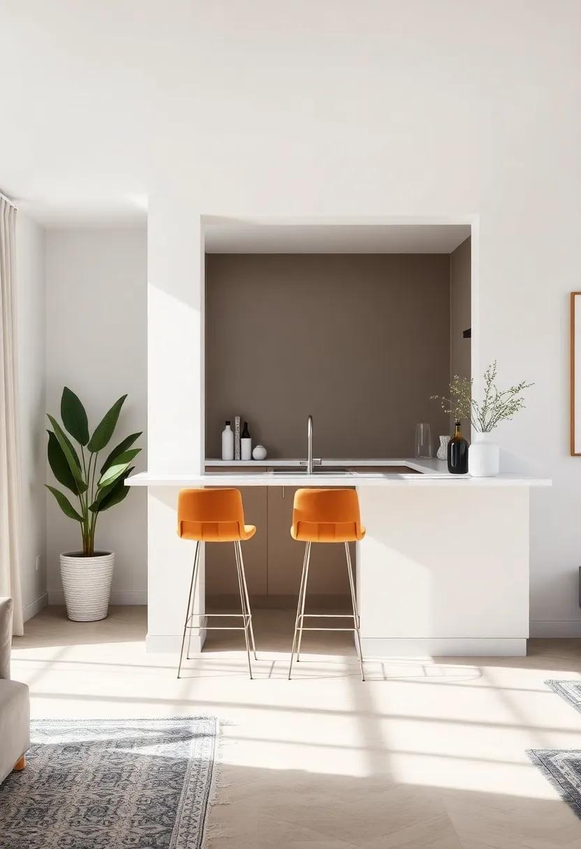 Chic Bar Stools: Pick ​bar stools that complement your‌ living room's style—think ⁤bold colors, ⁣unique⁣ shapes, or sleek lines⁣ for ⁤a polished look