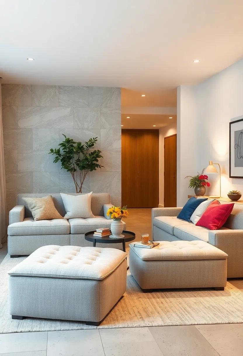 Convertible⁢ Storage Ottoman Benches with Fold-Out‍ Features maximizing Function⁣ in Tiny Modern ⁤Flats