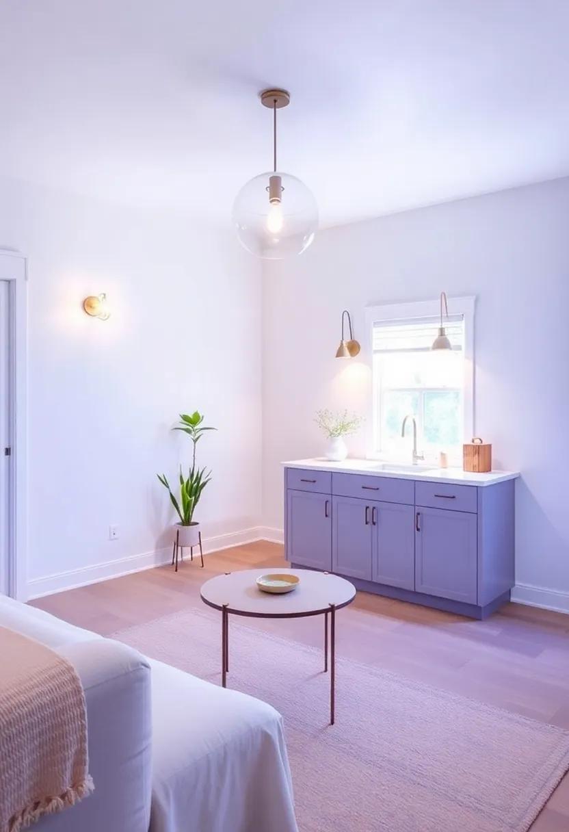 Use Creative ​Lighting: Layer different types⁢ of lighting⁣ like⁢ sconces, pendant lights, and under-cabinet lights to‍ enhance⁢ ambiance without ​needing​ bulky ‌floor lamps