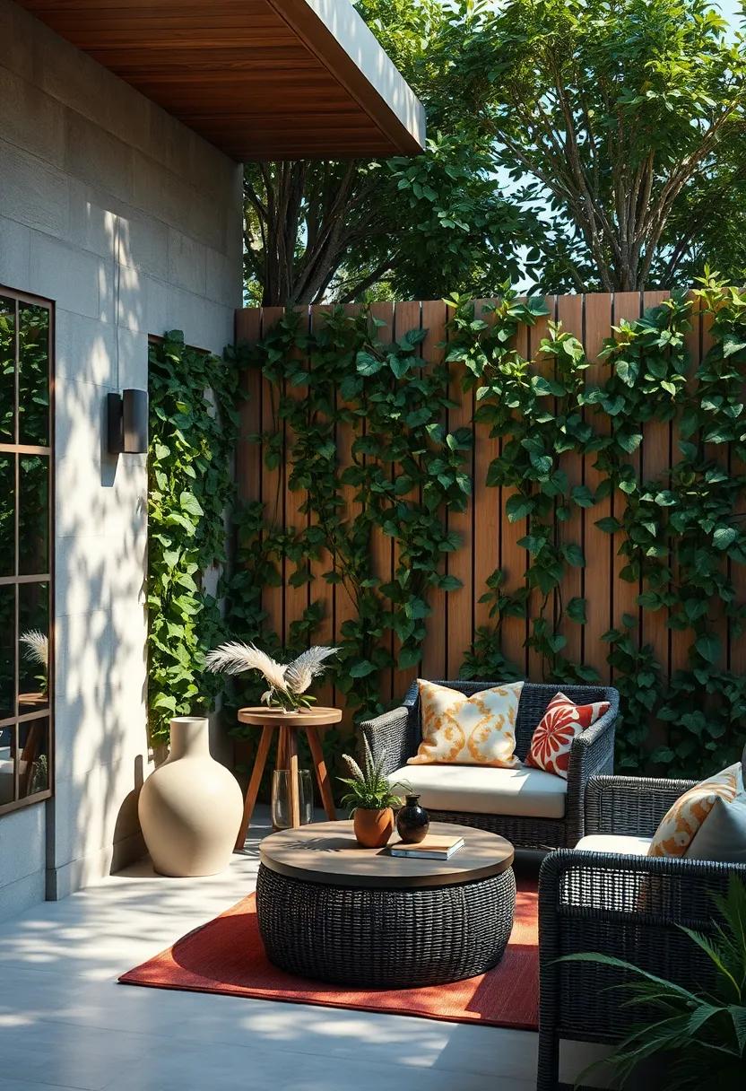 Invisible Guardians Amidst Nature: Smart Cameras Hidden in Ivy-Clad Fence Panels Illuminated by Dappled Sunlight