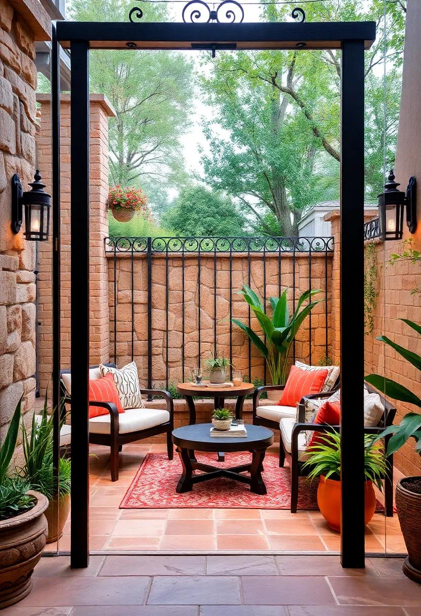 Mediterranean Influence: Warm terracotta-colored stones​ paired with ornate iron scrolls transport your garden⁤ to the sunny coasts ⁤of ‌the Mediterranean