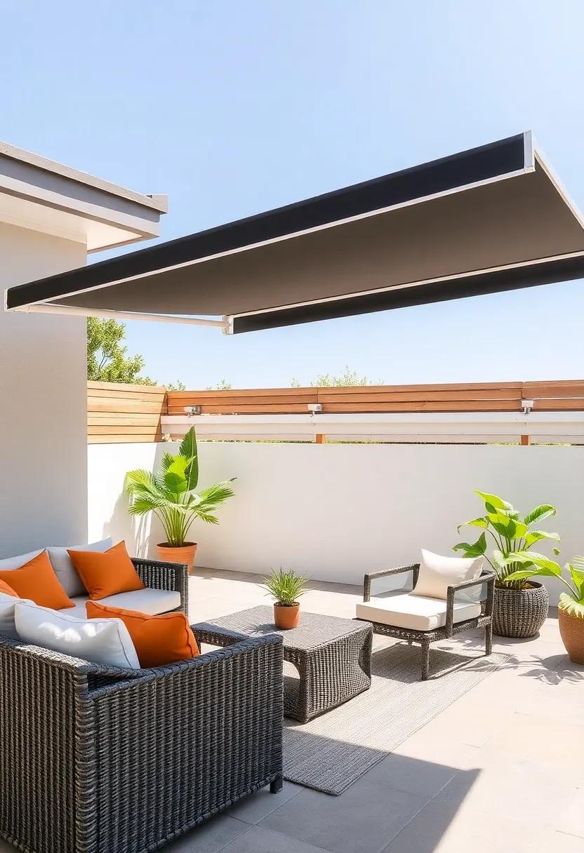 Innovative Use of ⁢Retractable Awnings Providing Shade and Furniture Protection