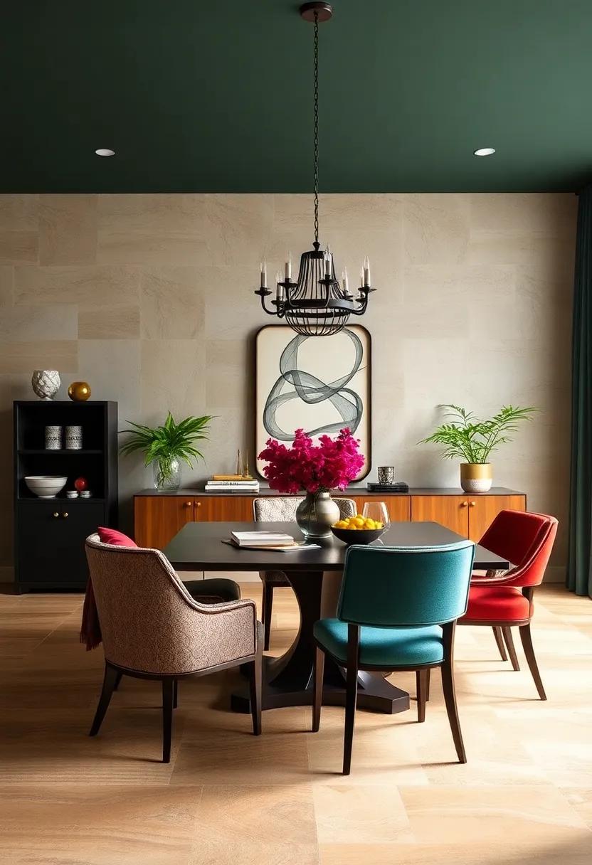 Bold⁢ jewel Tones Decorating your Dining Space ​To Create​ A‍ Luxurious And Dramatic Atmosphere