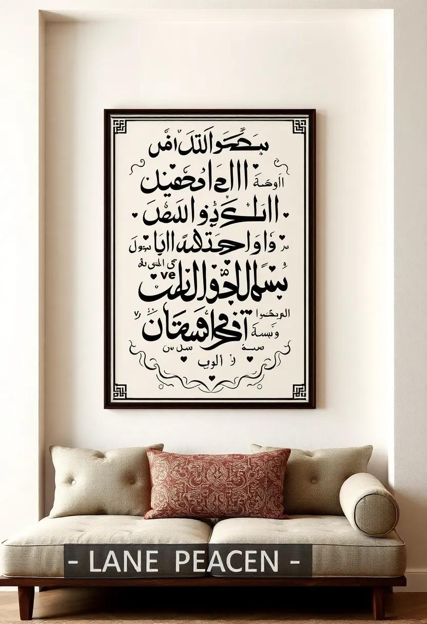 A symbolic artwork featuring intertwining phrases that⁤ explore themes of love and‍ peace, perfect for creating ⁣an inspiring atmosphere in any space