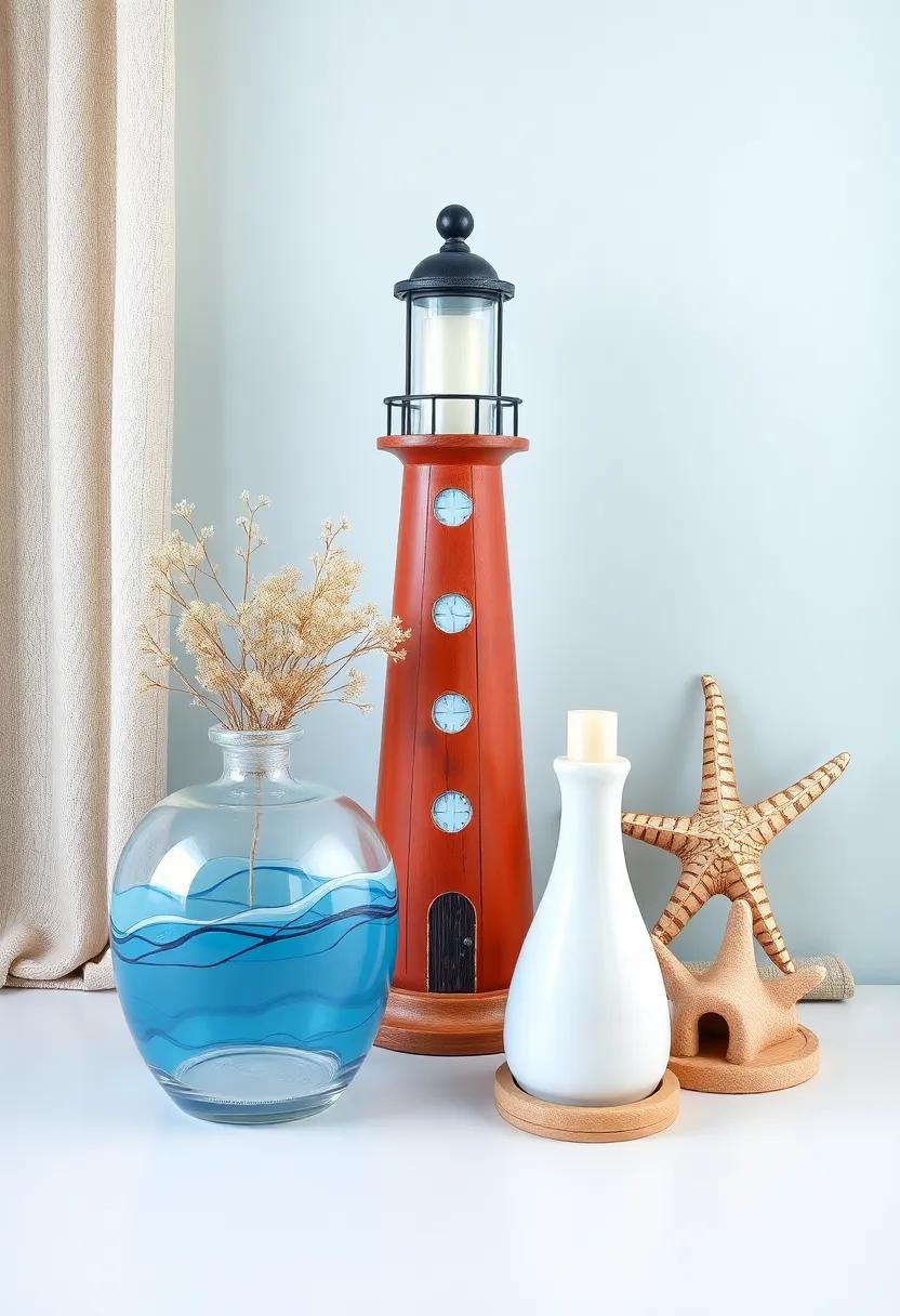 Ceramic and Glass Accents: Infusing Your Space with⁤ Ocean‍ Vibes