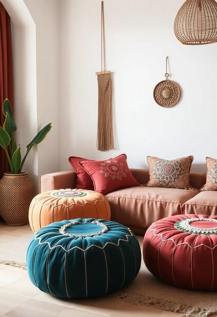 Infuse Warmth: The rich hues of​ traditional Moroccan poufs add a cozy atmosphere, ​making any space⁣ feel inviting and ‌warm