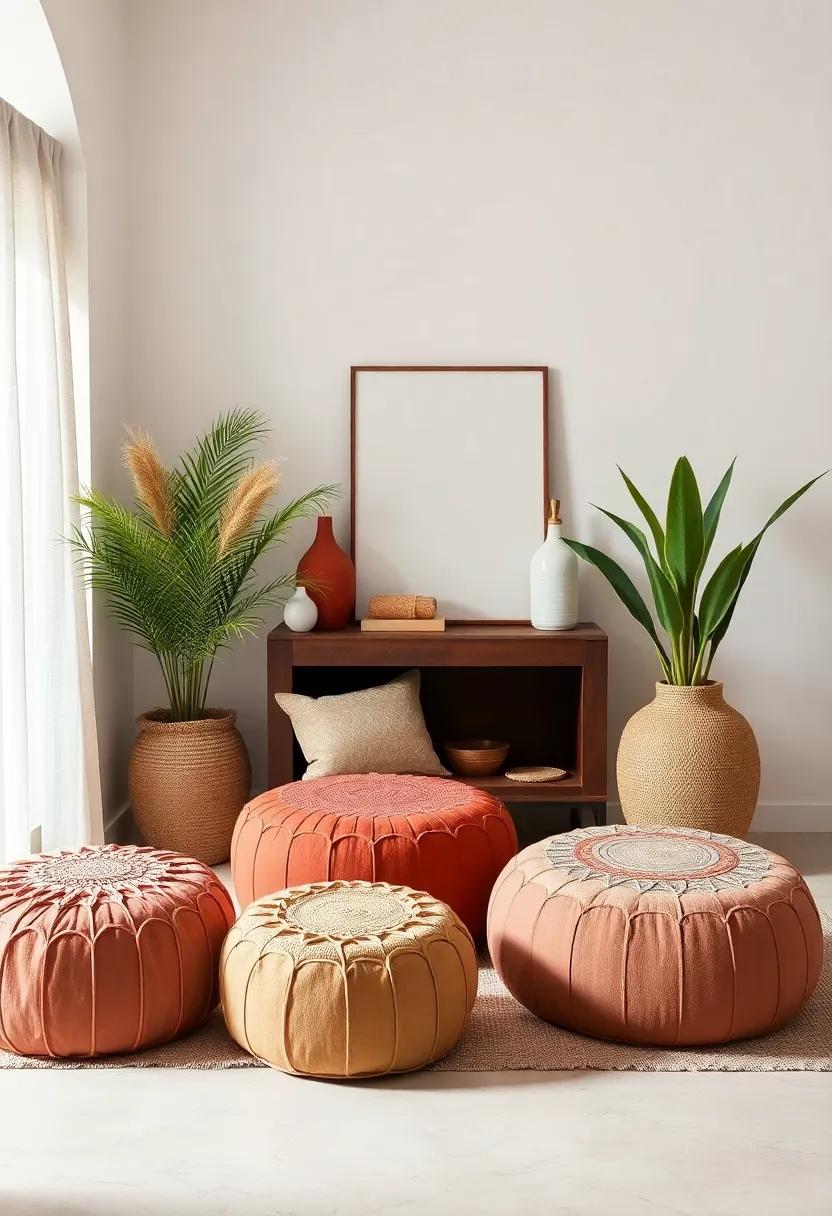 Combine Styles: Moroccan poufs harmonize beautifully with various ‍design styles, seamlessly blending with​ modern or⁢ rustic⁢ elements