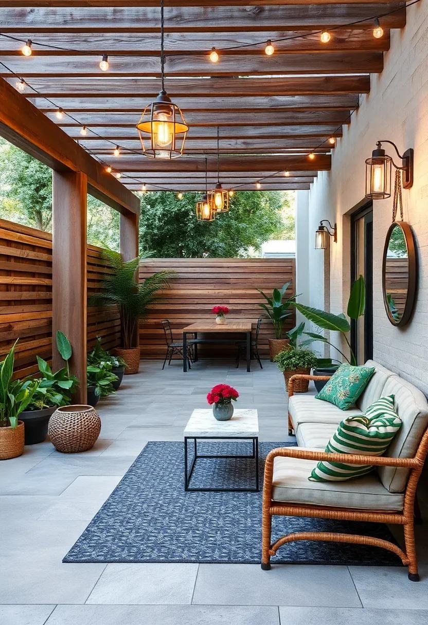 Transforming Outdoor Spaces⁣ with Vintage Touches and Eclectic Styles