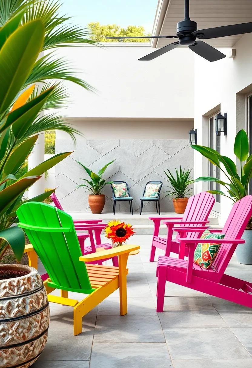 Brightly Colored Adirondack Chairs for a Pop of Playful Personality