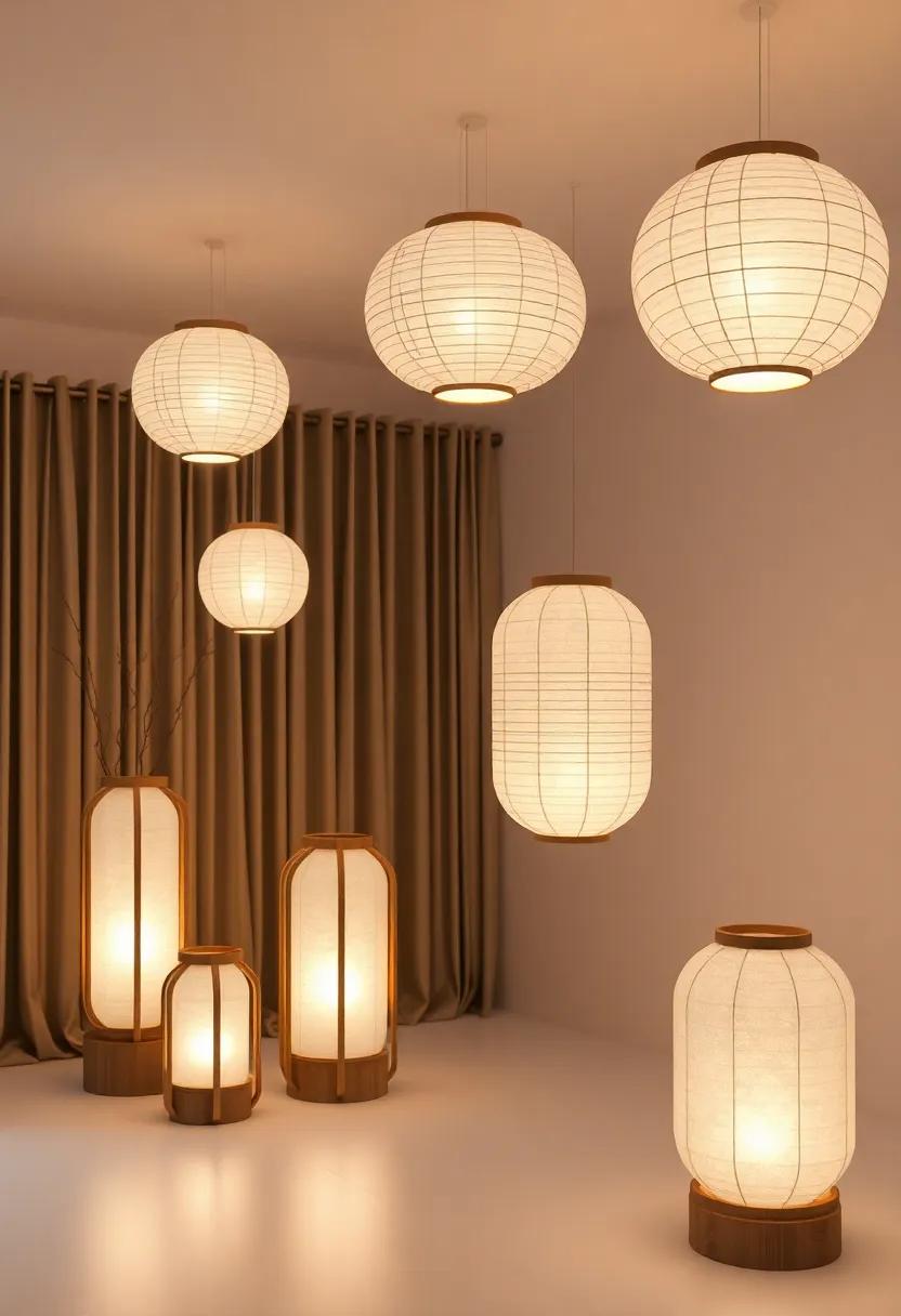 Illuminate‍ Your Home With Ethereal Washi Paper ⁤Lanterns ⁢As glowing ‌Sculptures