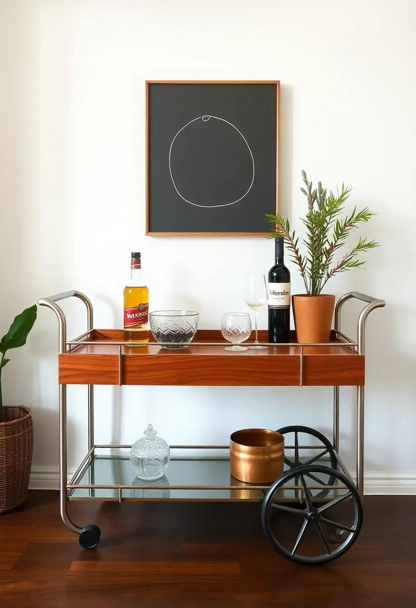 The Mid-Century Modern Marvel:⁢ Featuring clean lines and rich woods,⁤ this ⁤bar cart brings a touch of retro ⁢sophistication to ⁣any gathering