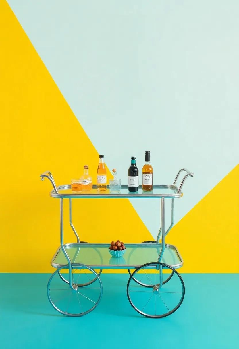 Retro Pop of⁣ Color: ⁤Bright⁤ turquoise ‍or sunny⁣ yellow, this ⁤playful⁤ cart​ is a nod to the vibrant hues of the 1960s