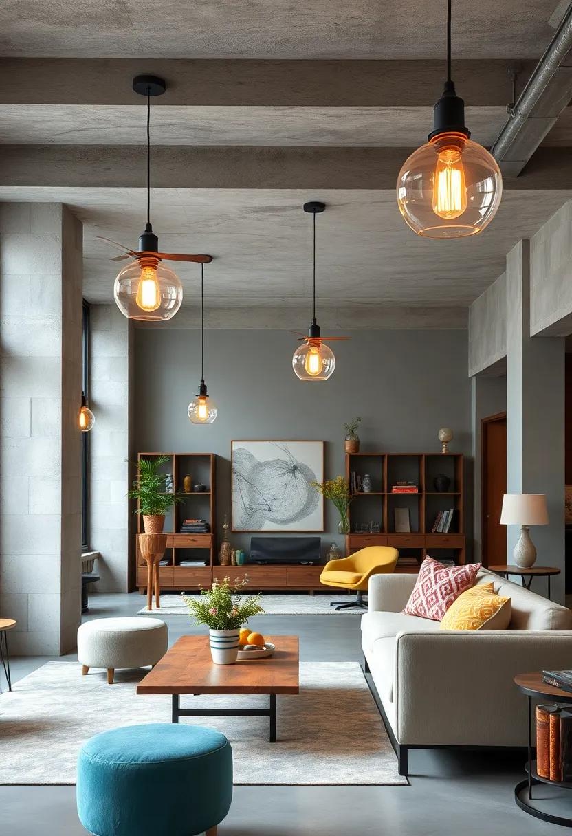 Bold Industrial Fixtures with Exposed Bulbs Evoking urban Vintage Aesthetics in Modern Lofts