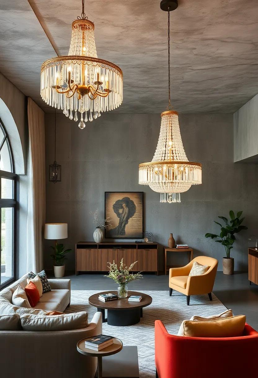 Dramatic crystal Chandeliers Transitioning Vintage Charm into Contemporary Spaces