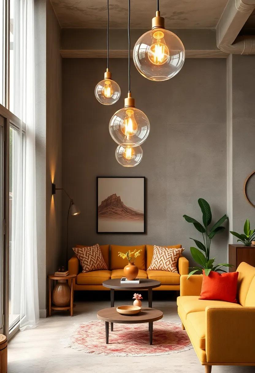 Retro Glass Bubble Fixtures Offering Playful Light Diffusion in Vintage Inspired Rooms