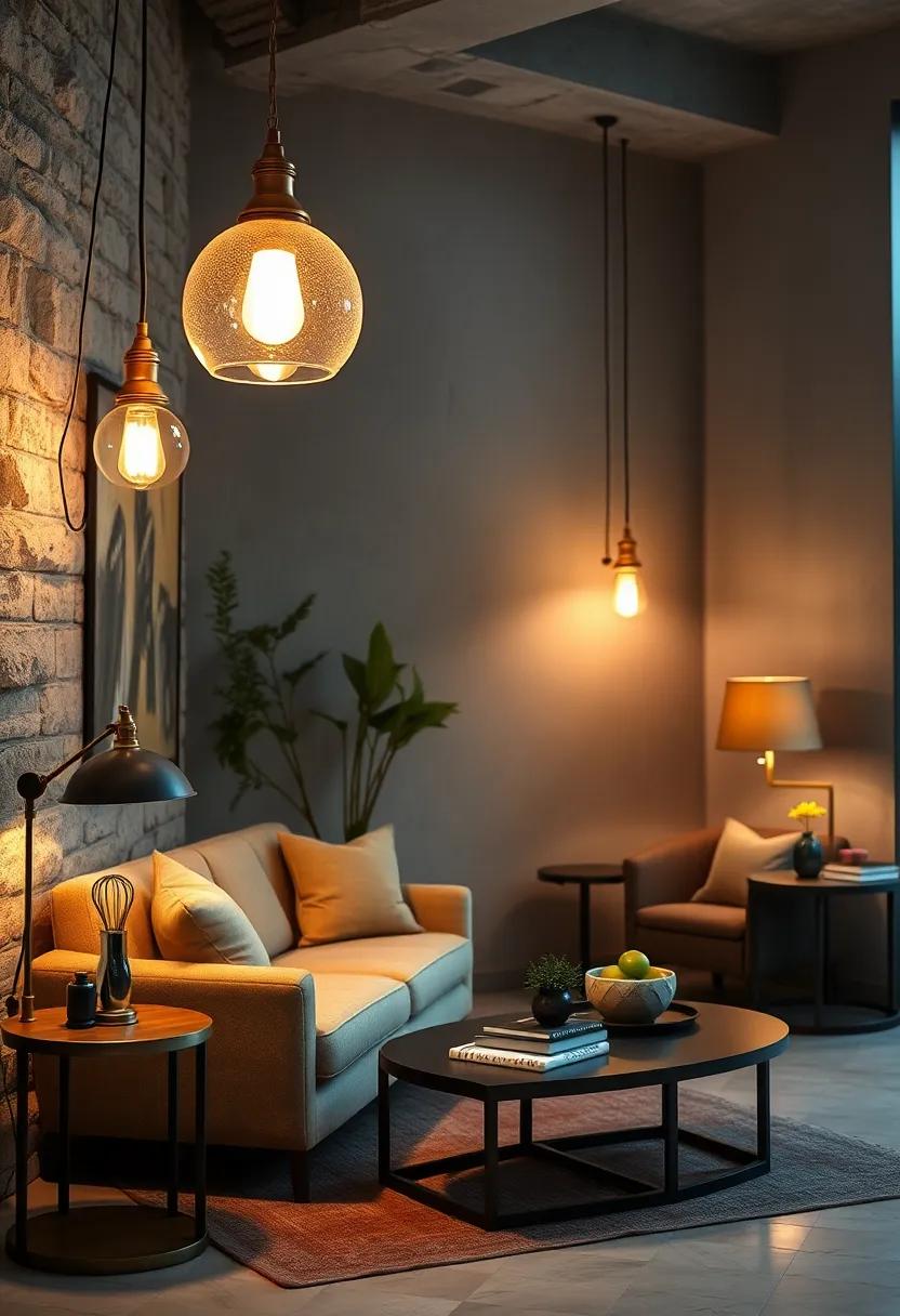 Soft Warm Glow of Vintage Brass Table Lamps Illuminating Intimate Reading Corners