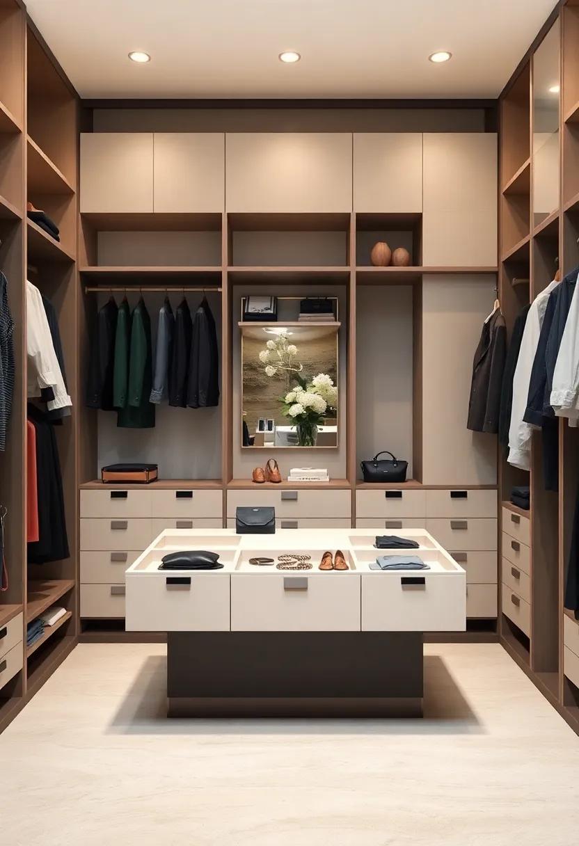 Neat Nooks: Design distinct sections on the central island for⁤ specific items, such as jewelry or belts, making it‌ easy ‌to⁤ find what you​ need