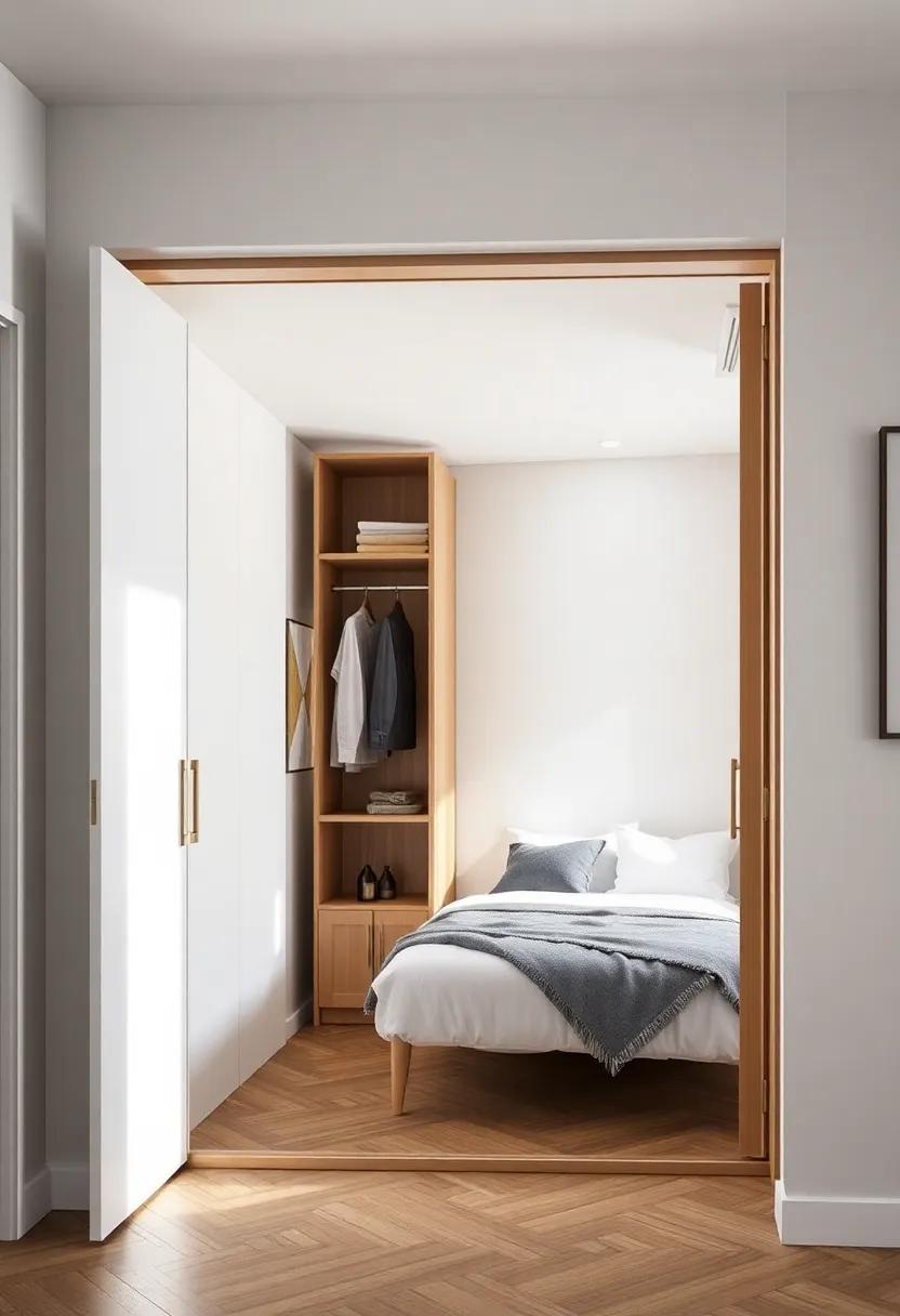 Multi-functional⁢ Murphy Beds: Transform your ‌sleeping space into a⁤ stylish lounge by‍ incorporating a wall-mounted Murphy bed ⁢that folds up to reveal additional storage or a cozy reading nook