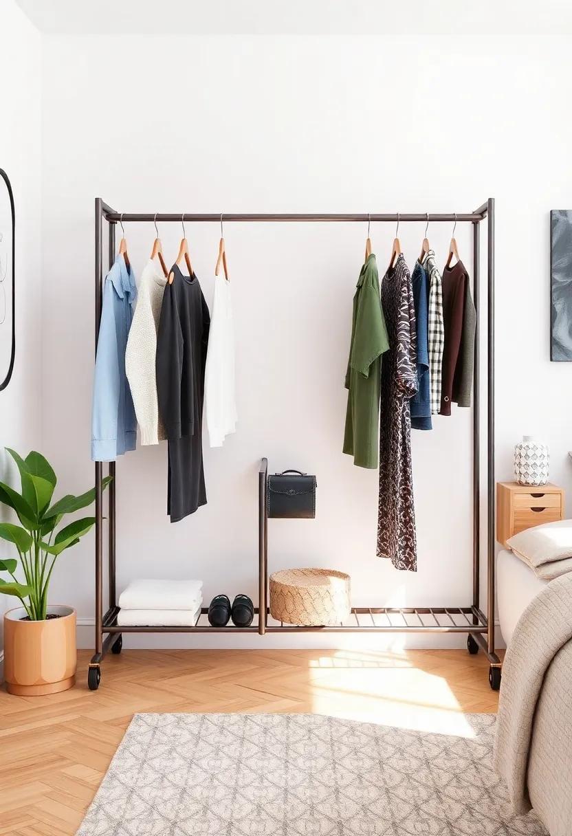 Room Divider wardrobes:⁢ Use⁤ a wardrobe as a stylish room⁤ divider,‌ creating separate‍ areas within your studio while ⁤also providing​ ample​ storage ⁢for clothing and accessories
