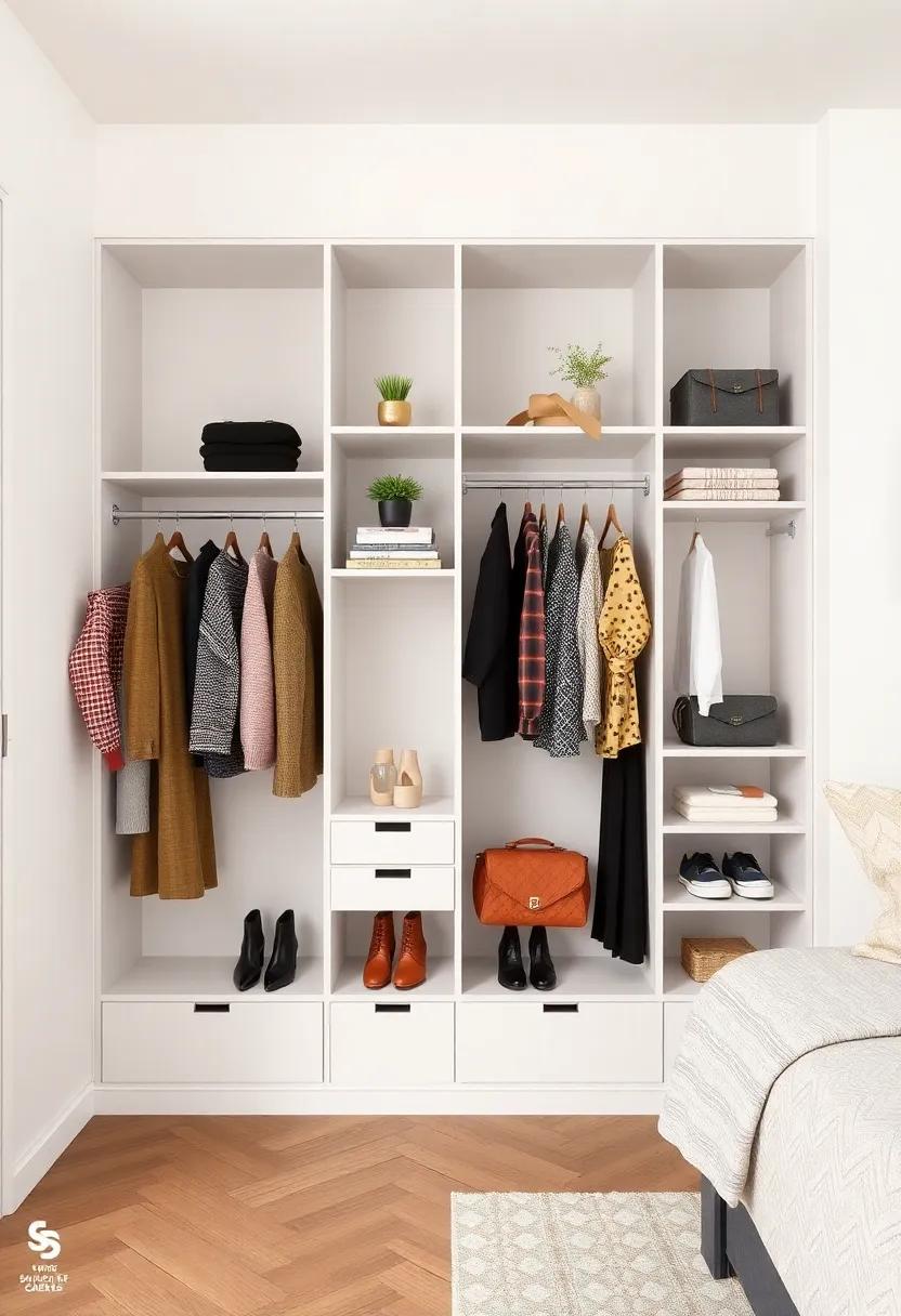Open Shelving Displays: Showcase your fashion flair with open shelving ​that allows your ⁤items⁣ to be both decorative ‍and​ functional, turning your⁢ wardrobe ⁤into a ⁤style statement